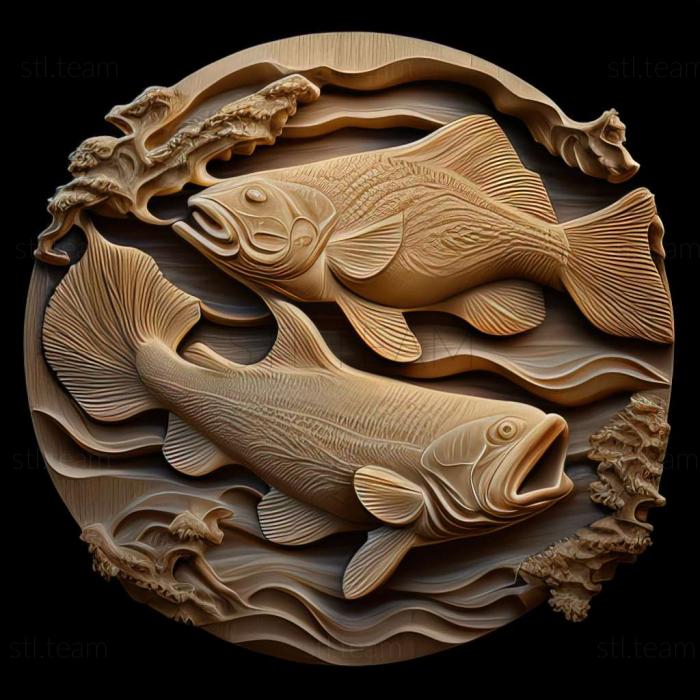 3D model Catfish bottom fish (STL)